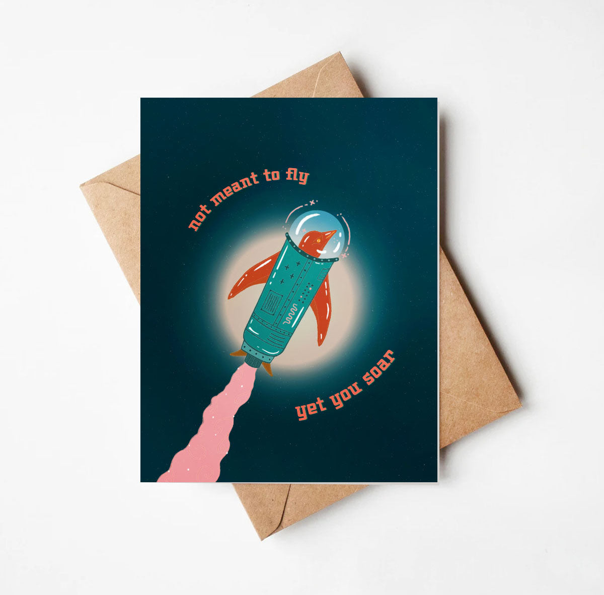Not Meant to Fly Penguin Greeting Card