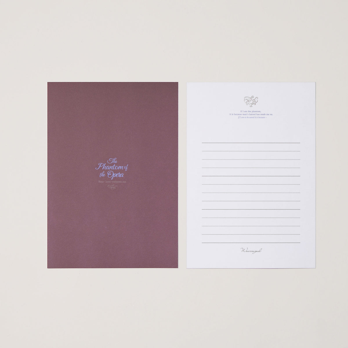 Wearingeul Literature Letter Set – The Phantom of the Opera