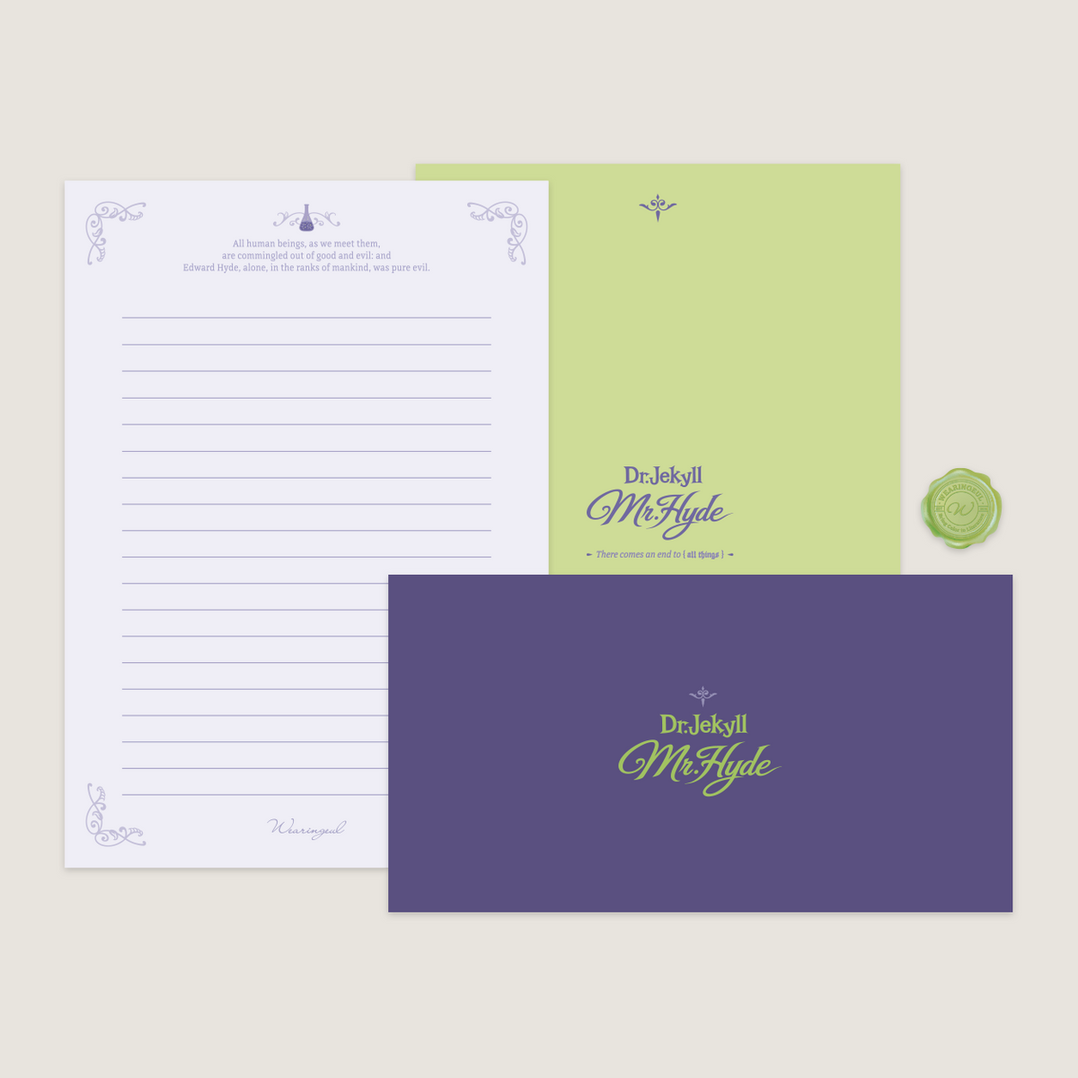 Wearingeul Literature Letter Set – Dr.Jekyll and Mr.Hyde