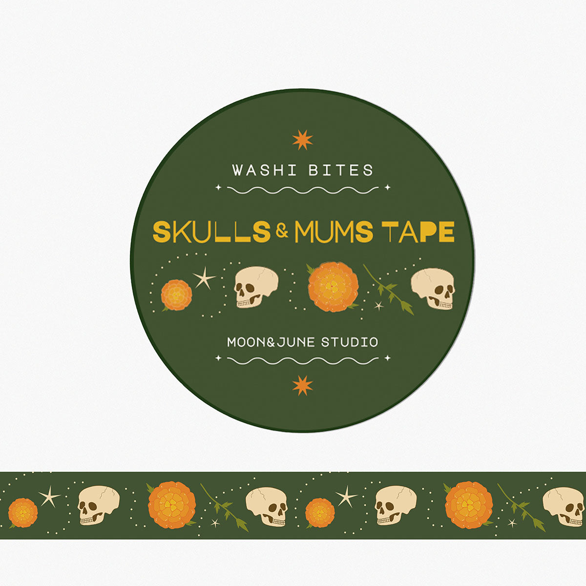 Skulls & Mums Washi Tape – Moon&June Studio