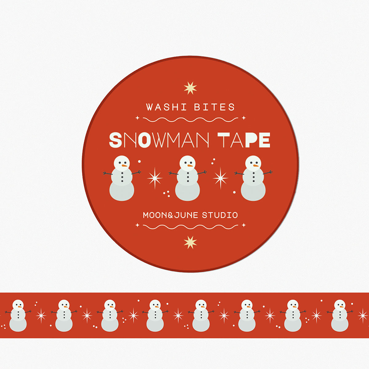 Snowman Washi Tape – Moon&June Studio