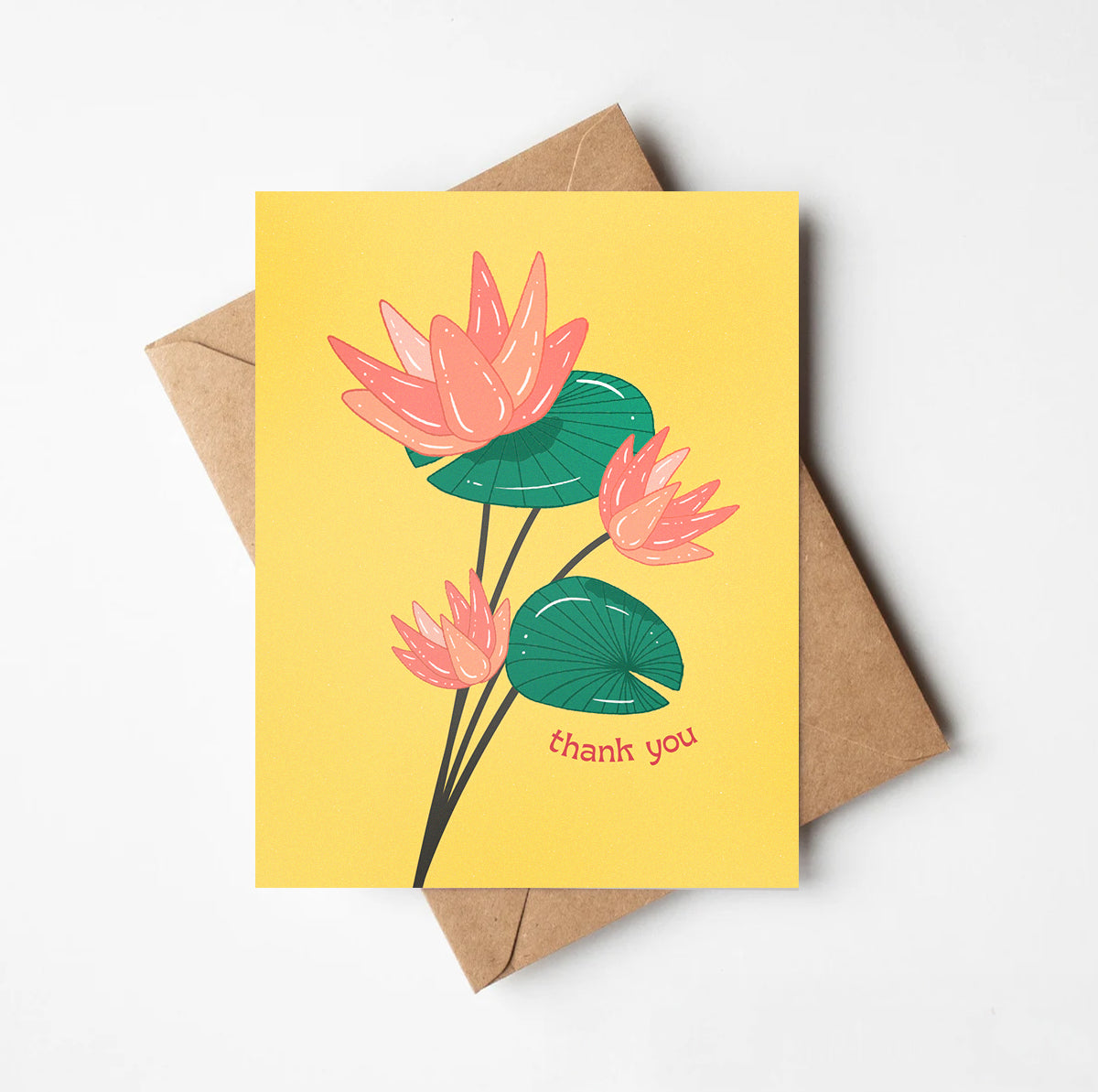 Thank You Waterlilies Greeting Card