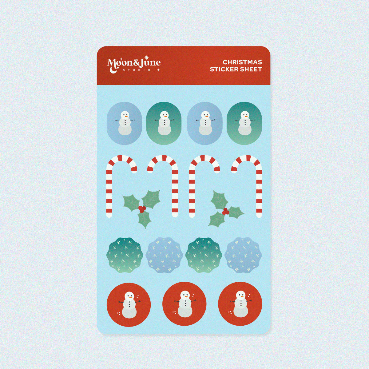 Christmas Mini Sticker Sheet – Moon&June Studio