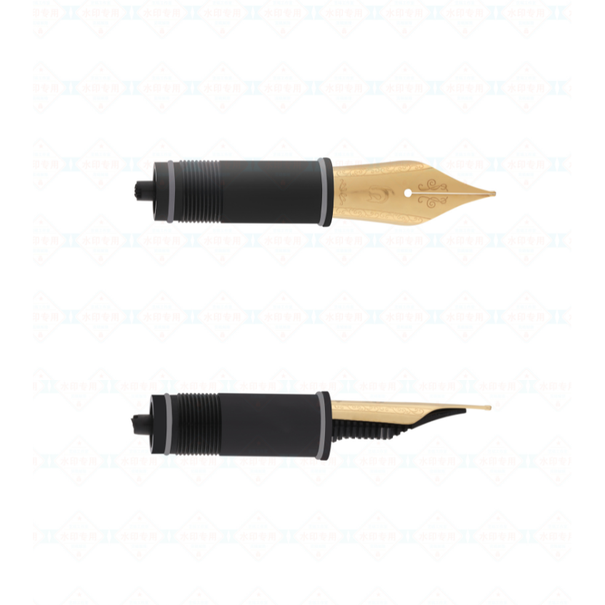 Nahvalur Stainless Steel Plastic Feed Gold Plate No.6 Fountain Pen Nib