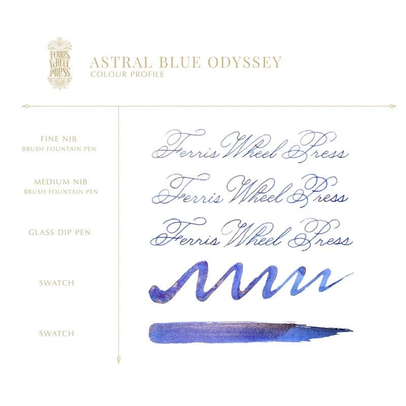 Ferris Wheel Press Bottled Ink – Astral Blue Odyssey