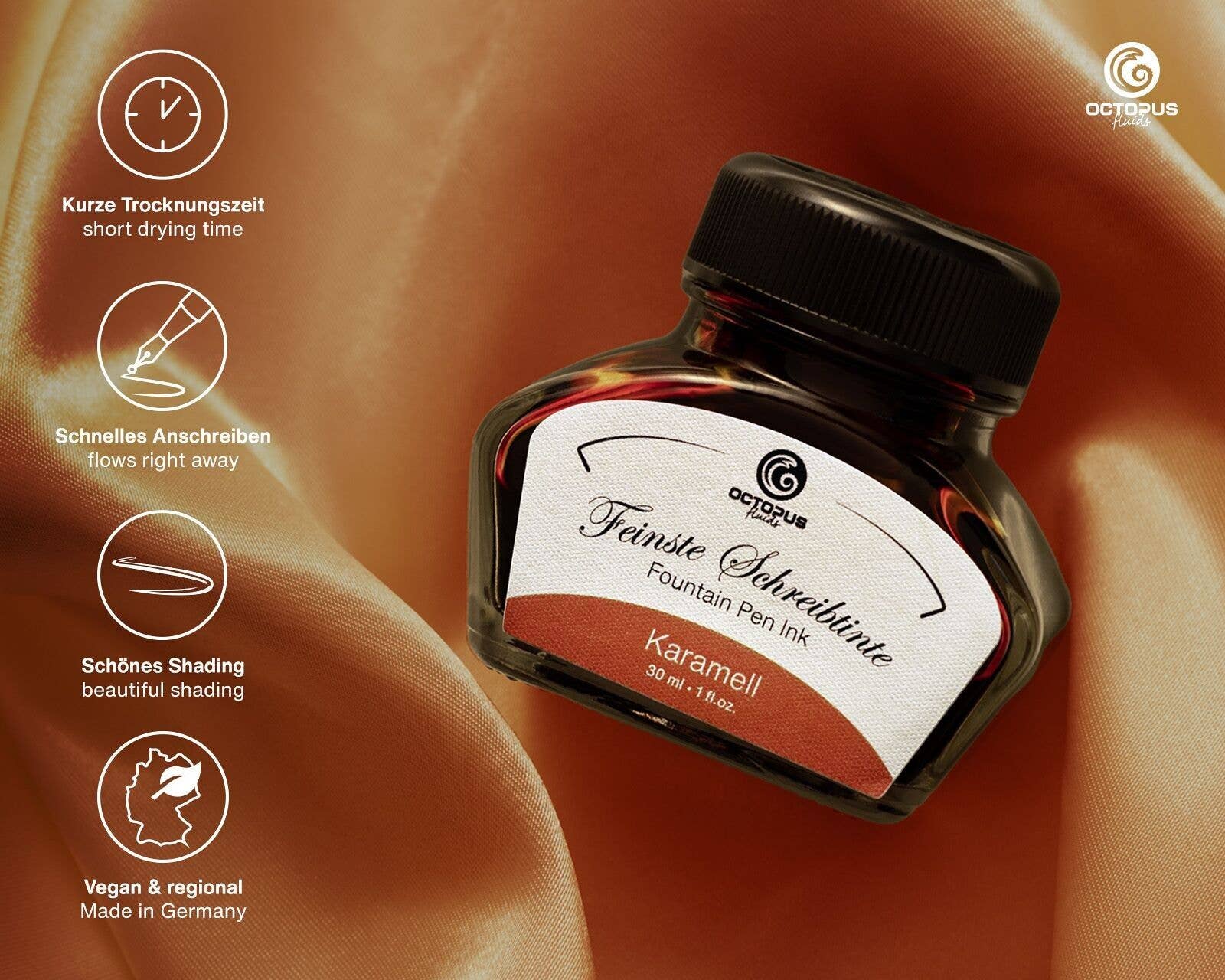Octopus Fluids Writing Ink – Caramel