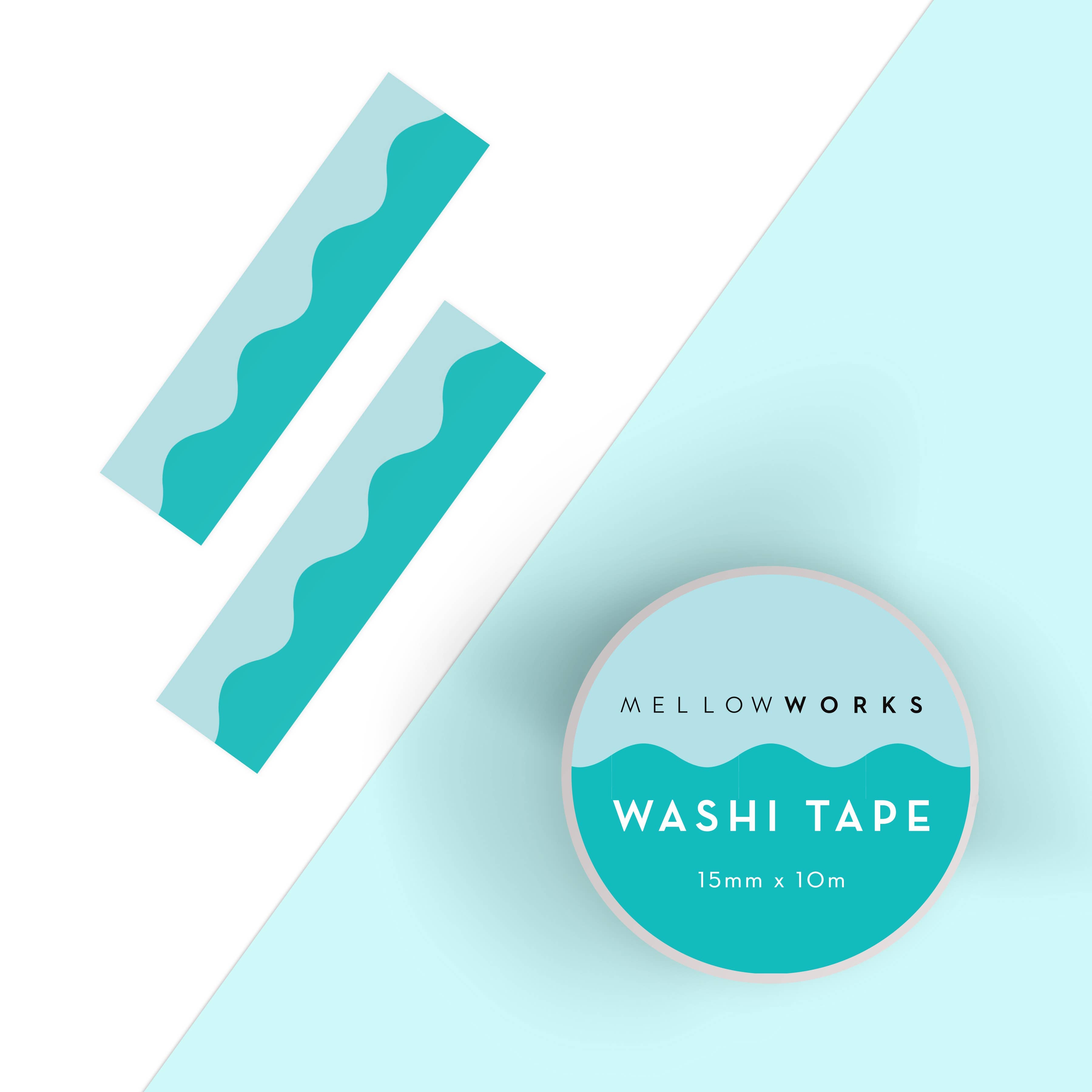 Wave Washi Tape - Ocean & Aqua