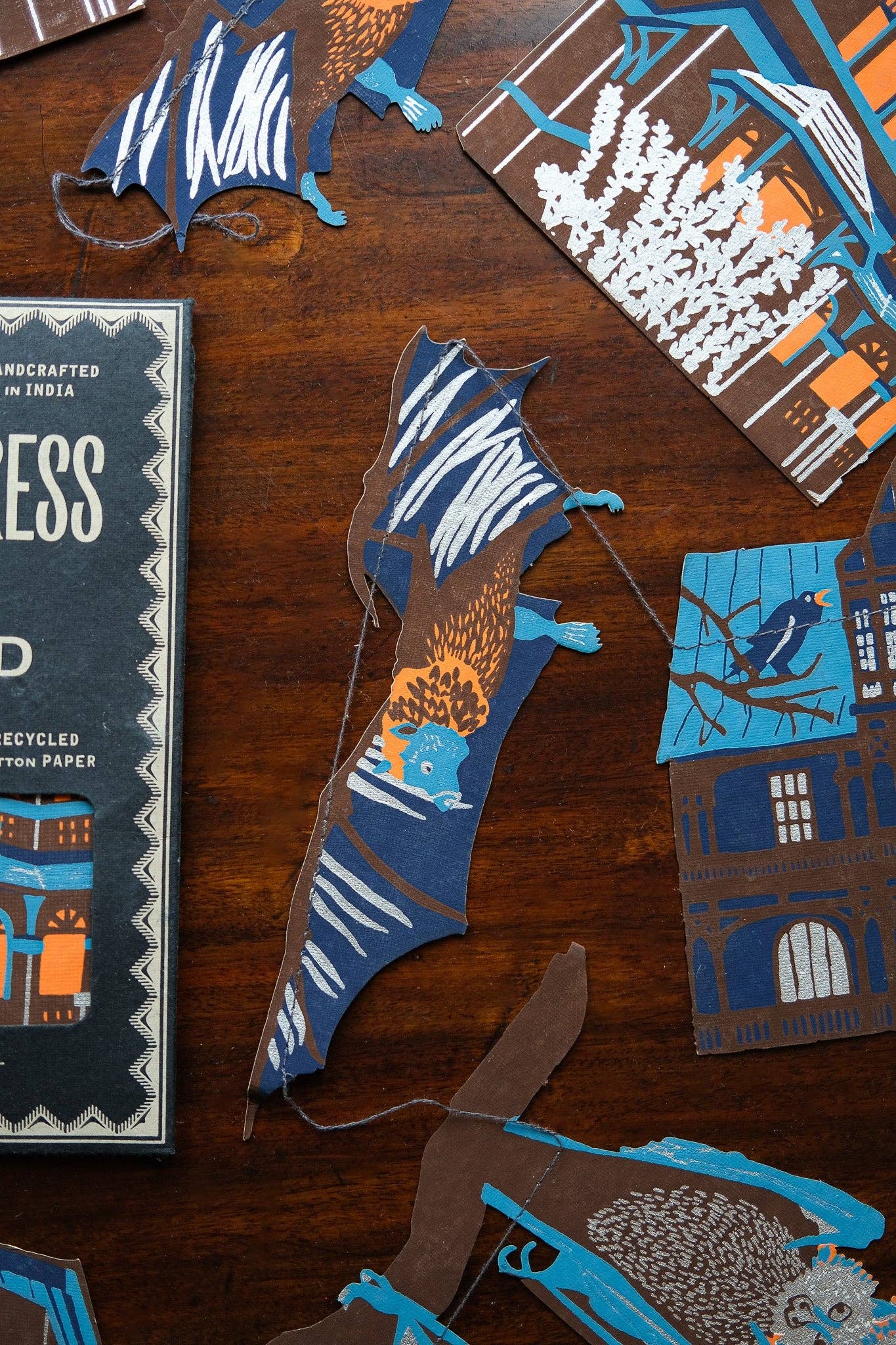 Haunted House and Bats – Sewn Garland (East End Press)