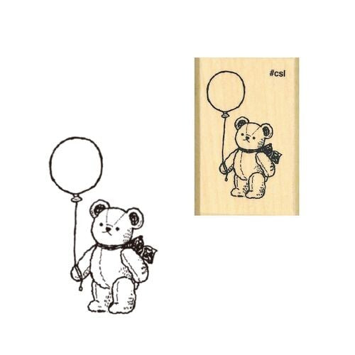 Wood Stamp – Balloon Bear