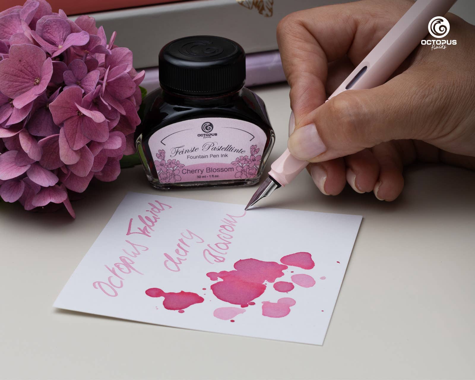 Octopus Fluids Writing Ink – Cherry Blossom (Pastel Pink)