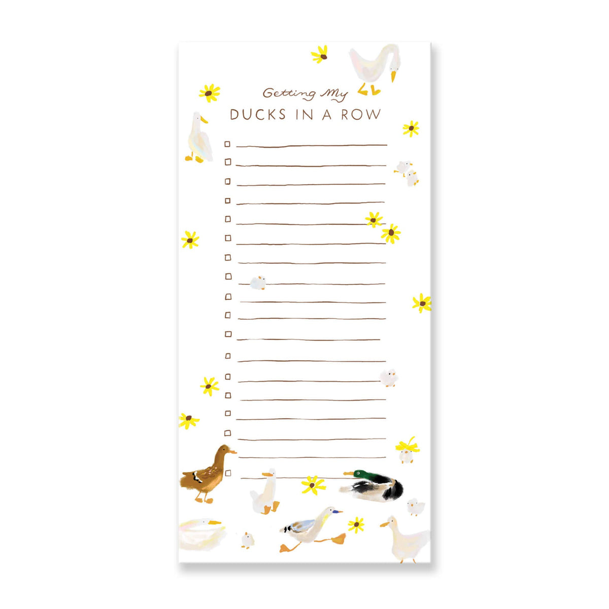 Ducks in a Row Listpad – Cute Magnetic To Do List Pad
