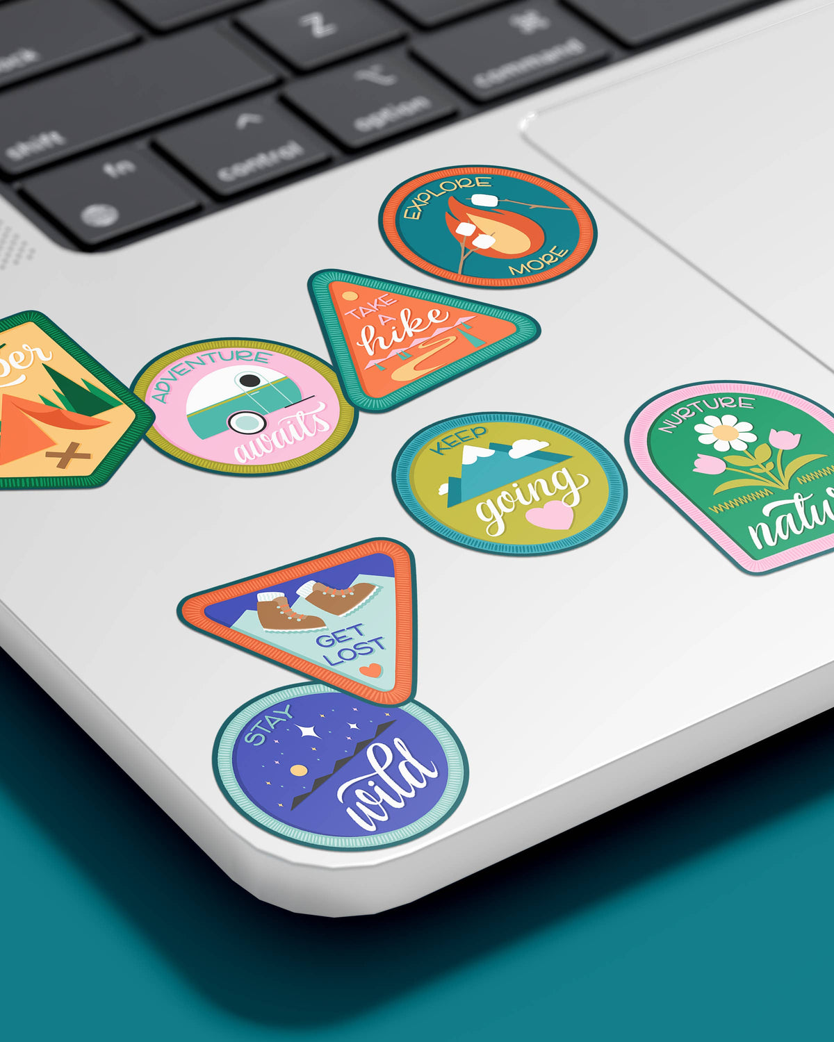 Nature Scout Badges - Adventure Travel Sticker Sheet