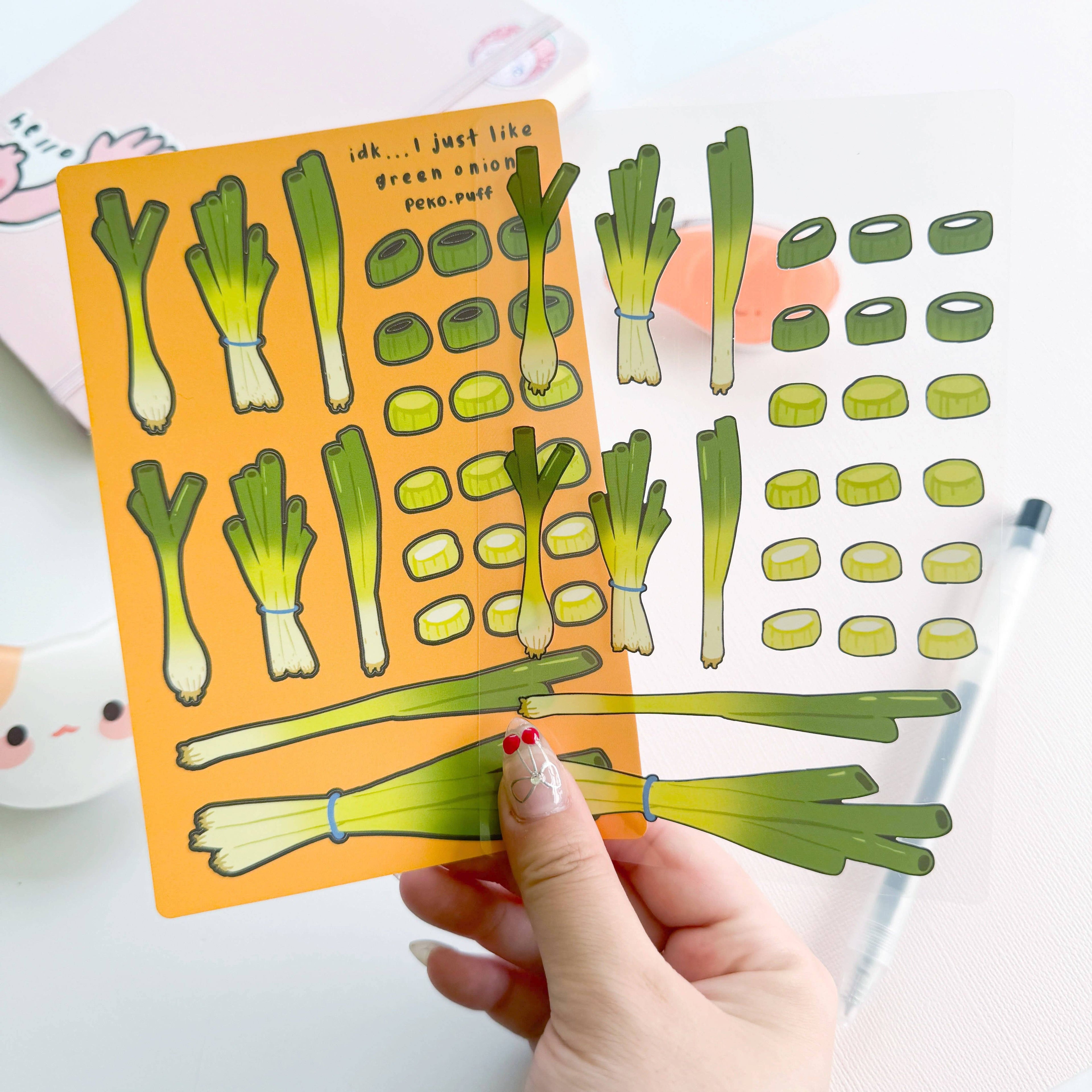PekoPuff Green Onion Sticker Sheet