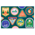 Nature Scout Badges - Adventure Travel Sticker Sheet