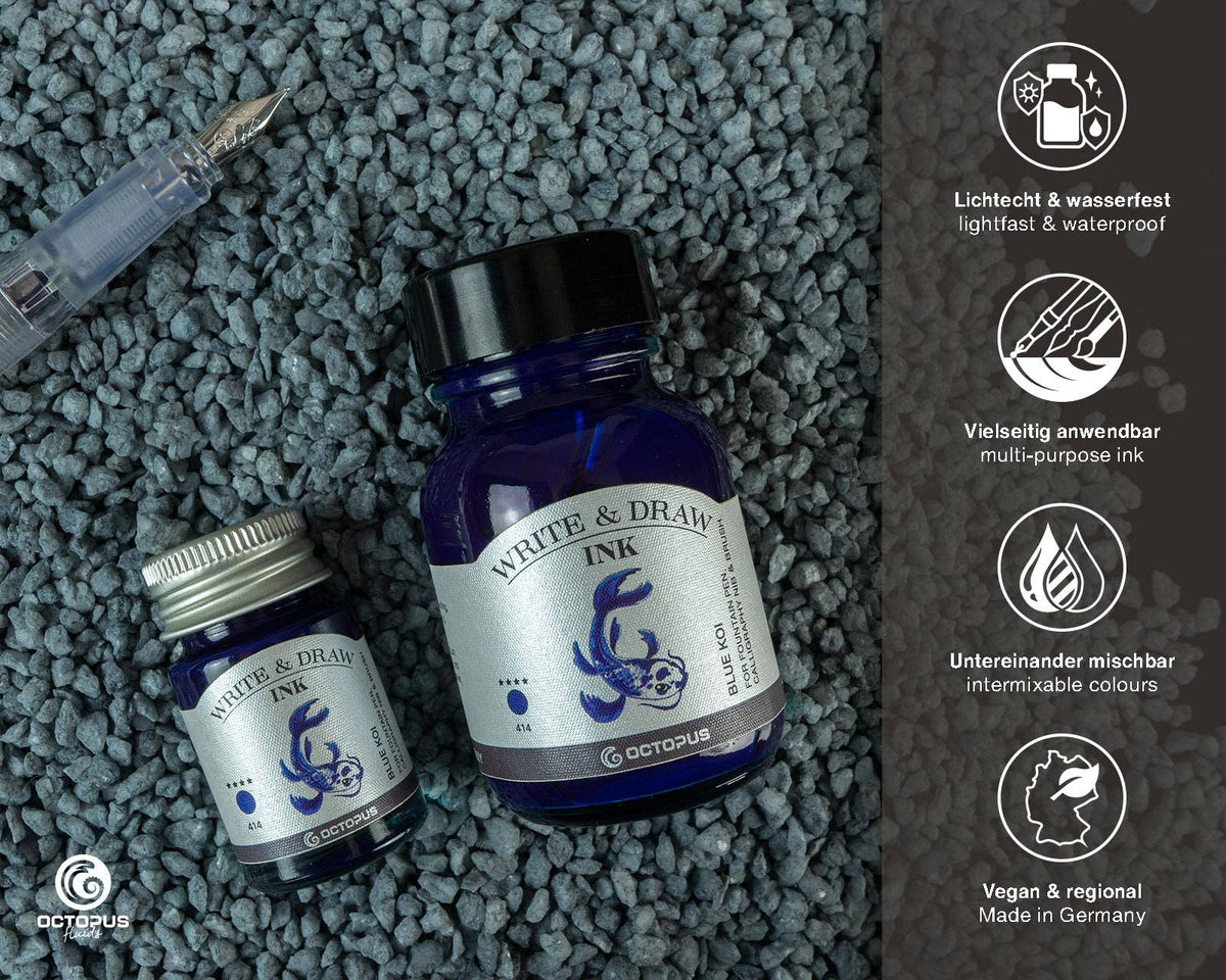 Write and Draw Ink – Blue Koi 414 (10ml)