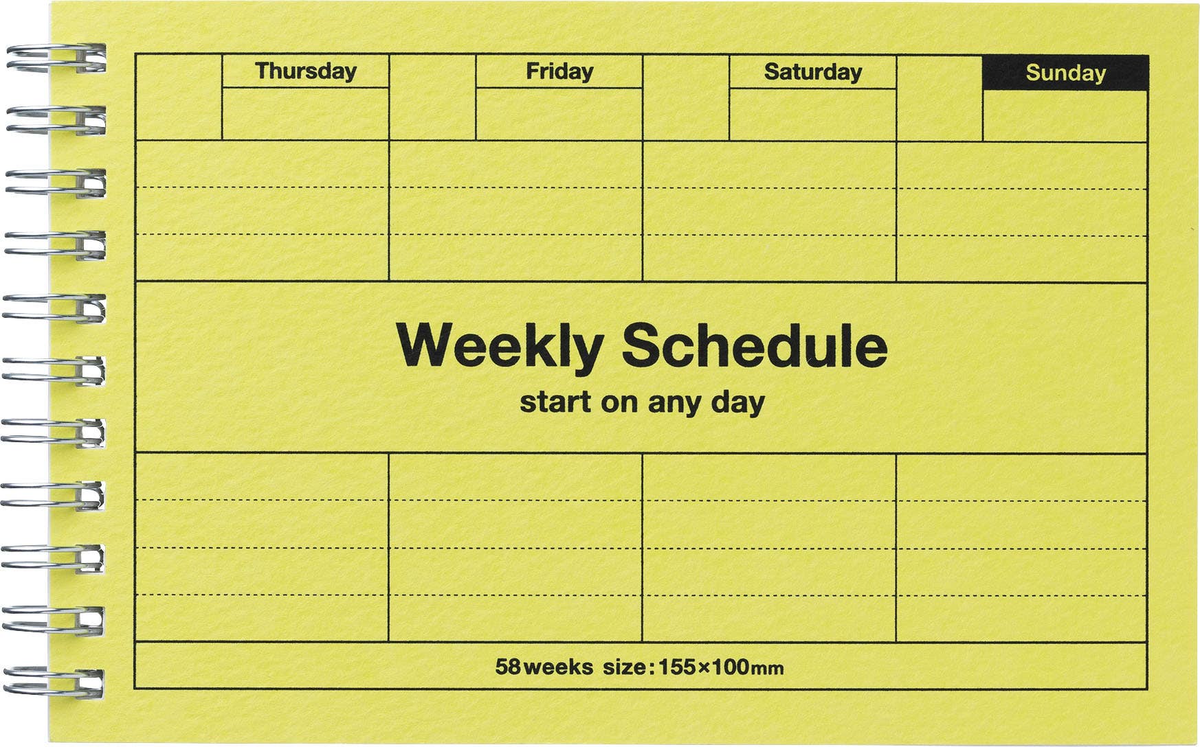 Pocket Size Weekly Planner Undated 58 Weeks Dayfree