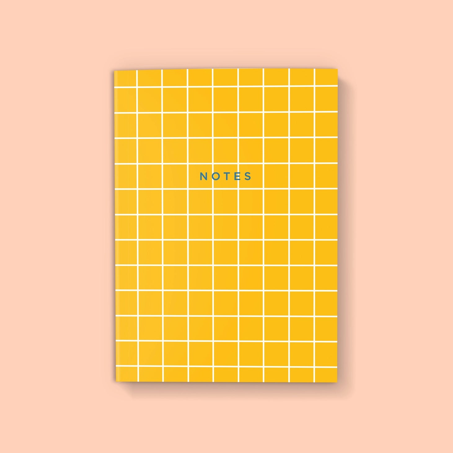 Yellow Grid Softcover Notebook