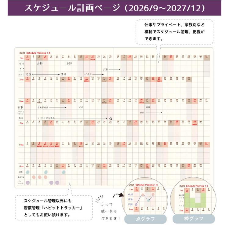 RYU-RYU 2027 A5 Schedule Planner – Pink