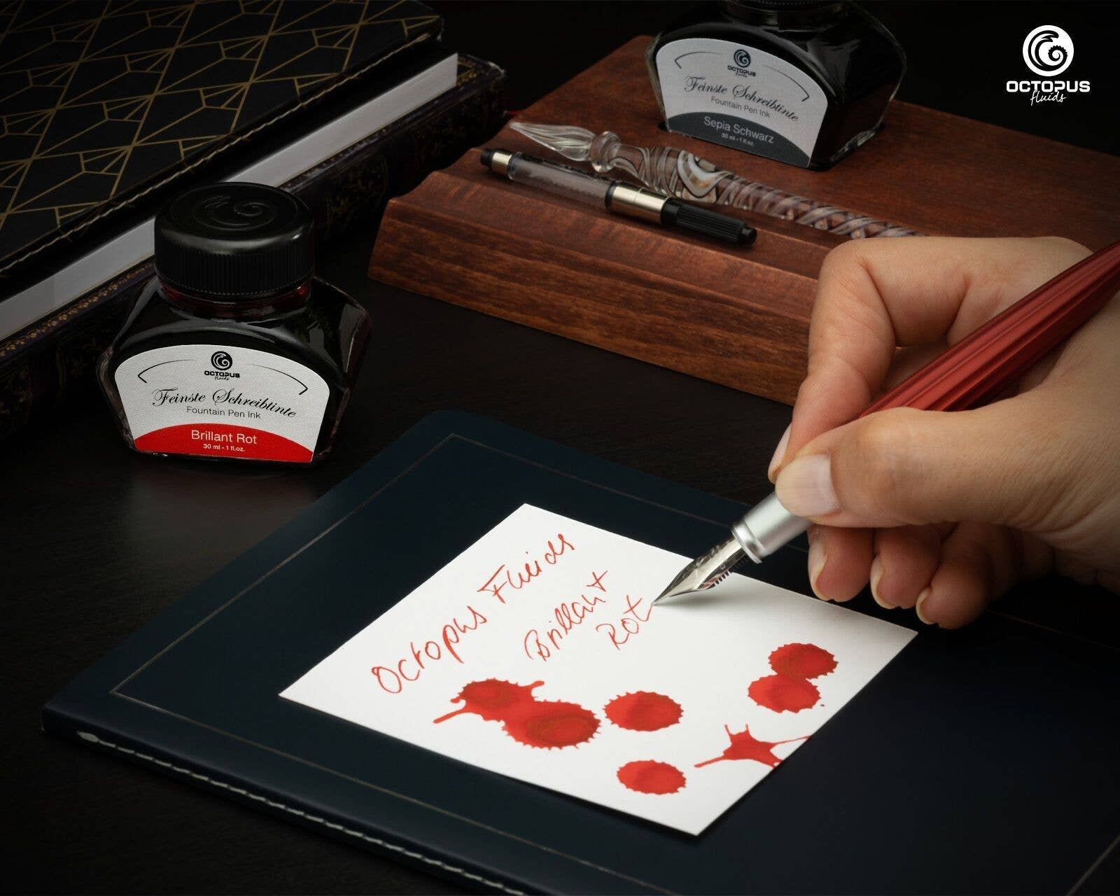Octopus Fluids Writing Ink – Brilliant Red
