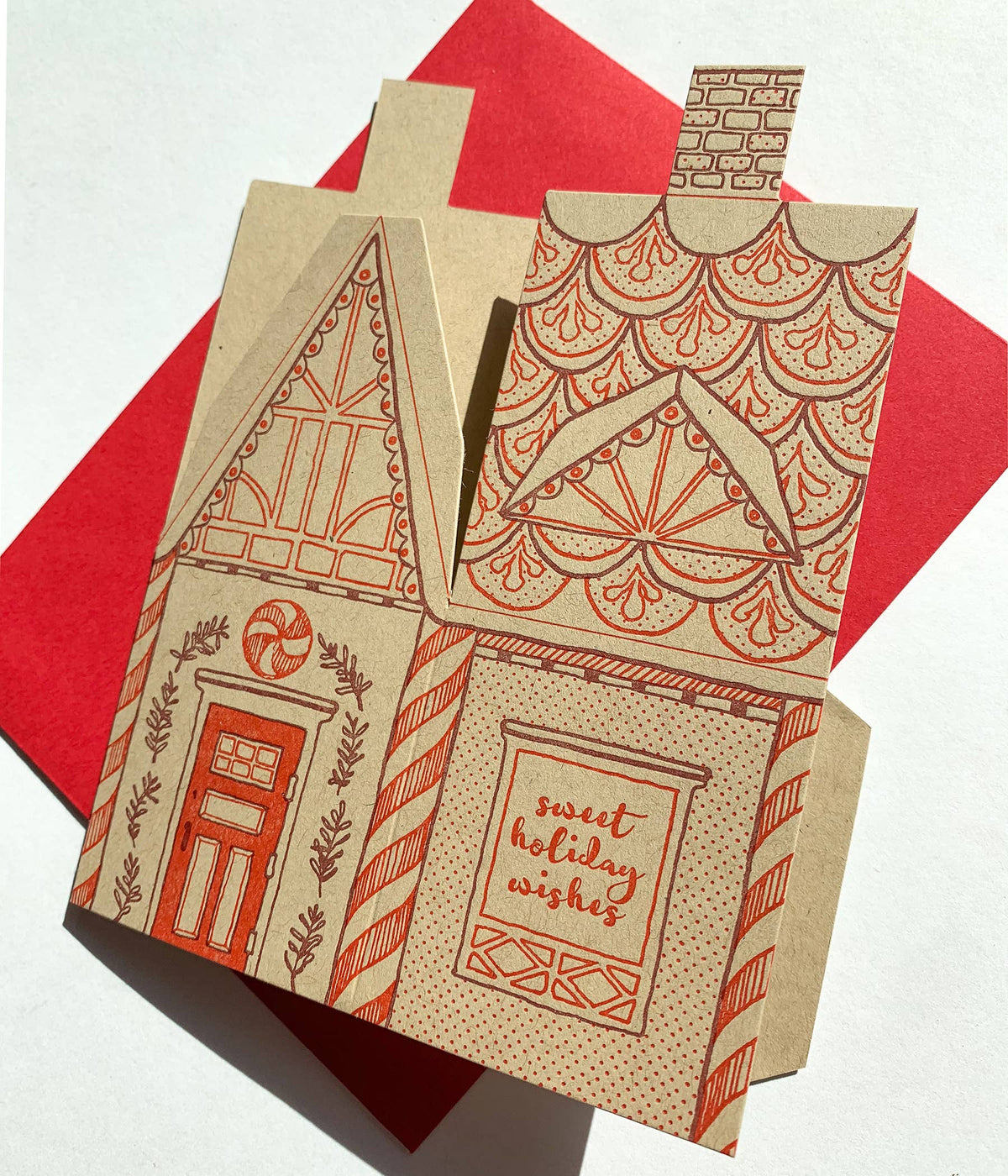 3D House Card – Gingerbread house