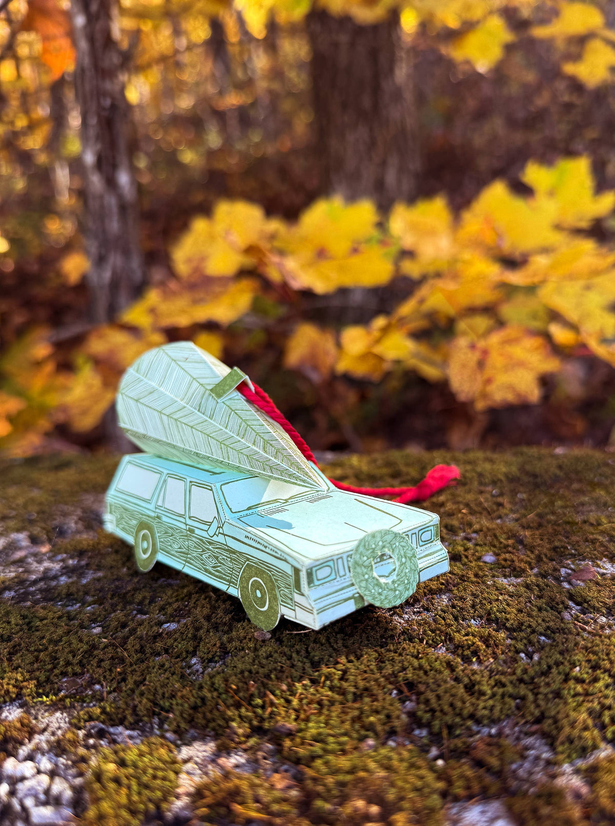 3D Pop-Up Card – Holiday Station Wagon & Xmas tree LIMITED EDITION