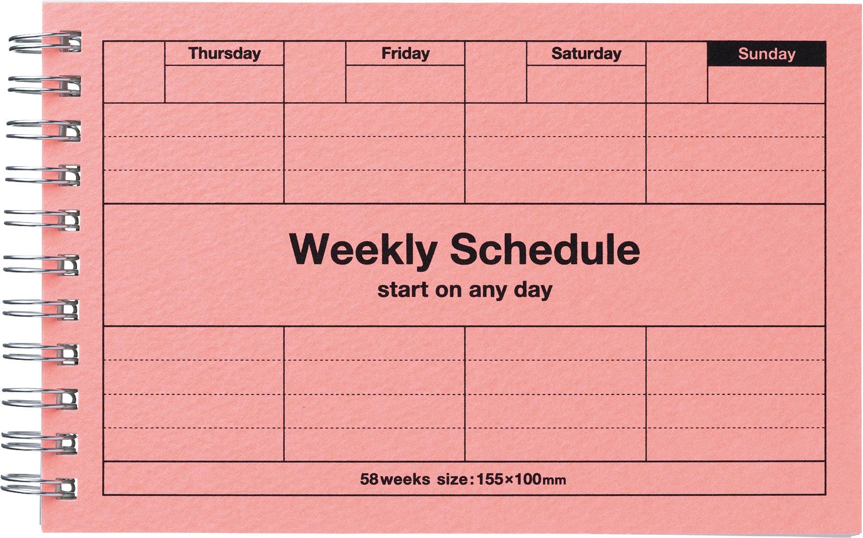 Pocket Size Weekly Planner Undated 58 Weeks Dayfree