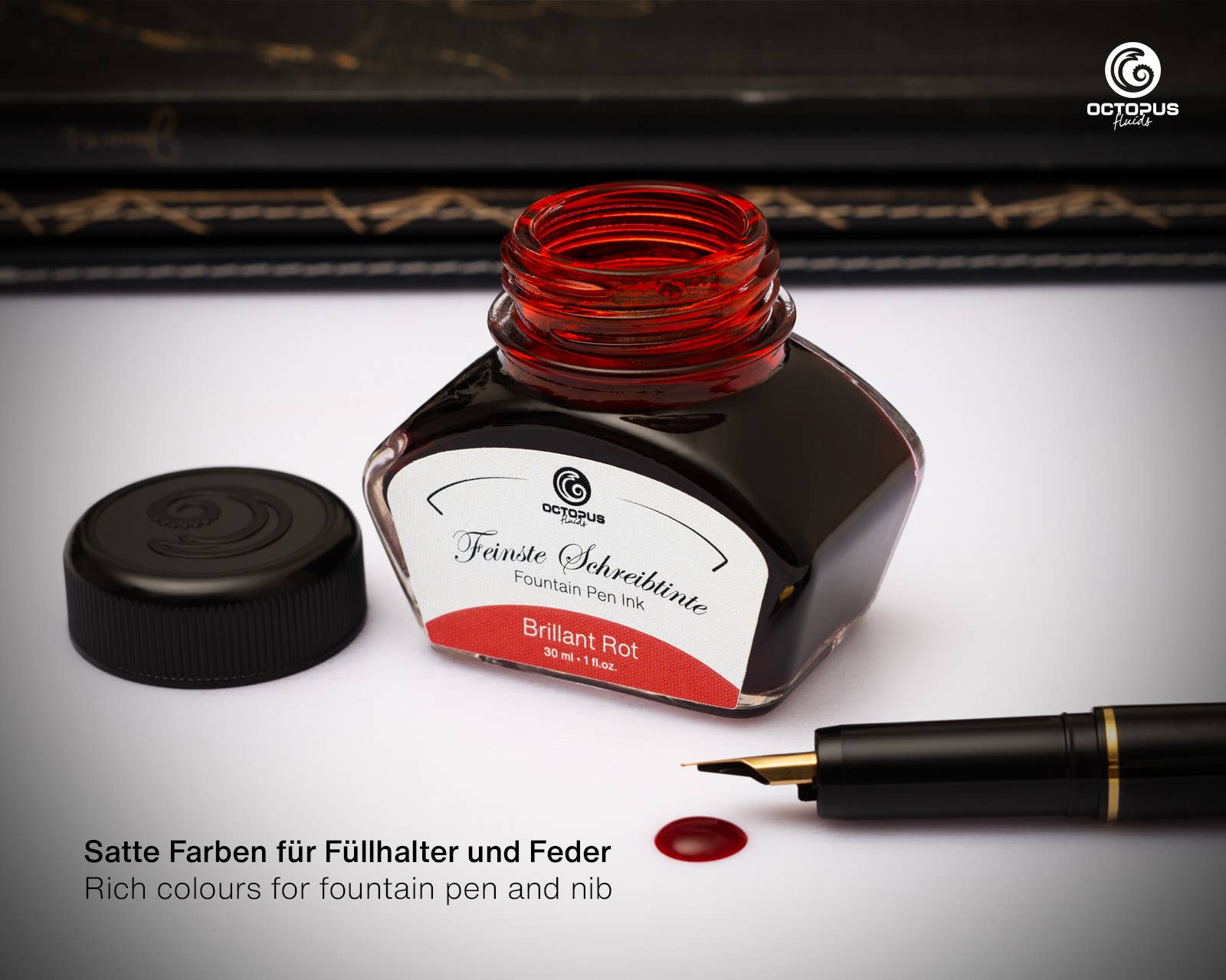 Octopus Fluids Writing Ink – Brilliant Red