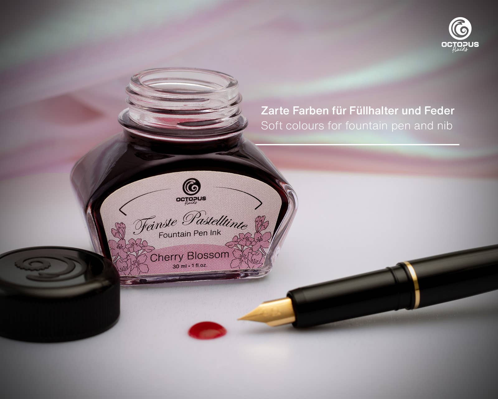 Octopus Fluids Writing Ink – Cherry Blossom (Pastel Pink)