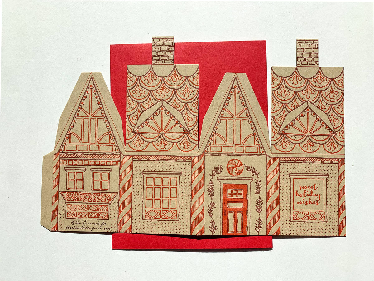 3D House Card – Gingerbread house