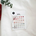 Korean Sticker Sheet: Hearts – Plain.52