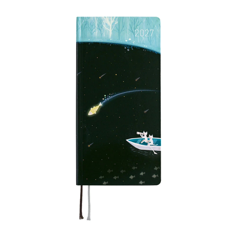 Hobonichi Techo 2027 Weeks – Hiroko Kubota: Meteor Shower in the Light Blue Forest