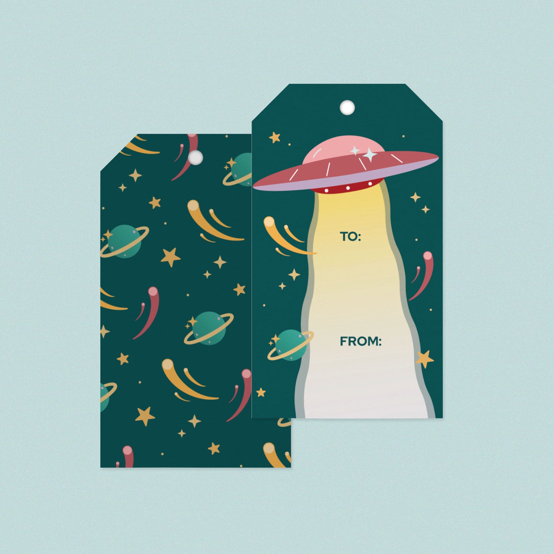UFO / Spaceship Gift Tag