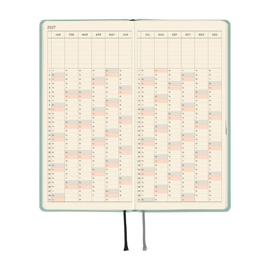 Hobonichi Techo 2027 Weeks Colors – Frosty Jade