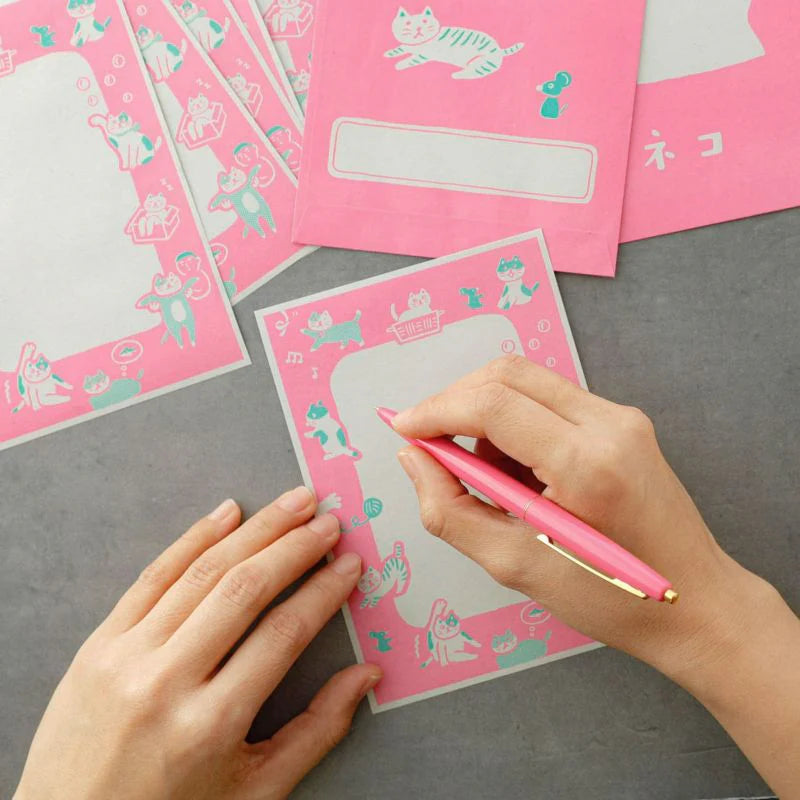 Yoiko's Letter Set – Cat Pink